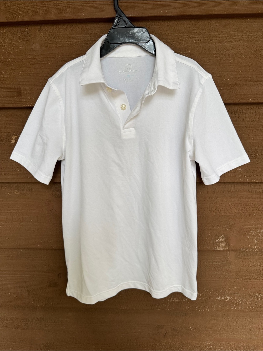 Southern Tide Sweatwicking White Kids Polo Shirt size M (8-10)